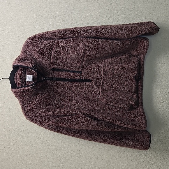 Victoria's Secret PINK Lavender Mauve Half-Zip Sherpa Fleece - Picture 1 of 5